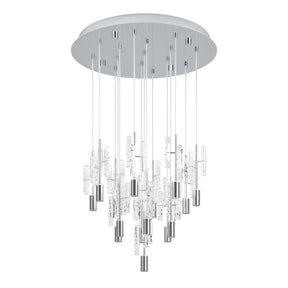 ALEMDINA H/L 15X2.1W LED TRI-COL CHR