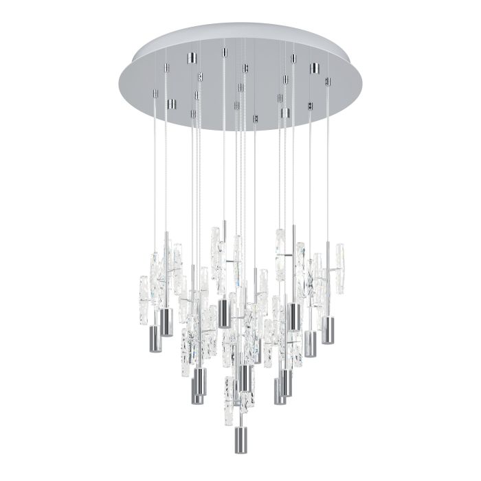 ALEMDINA H/L 15X2.1W LED TRI-COL CHR