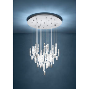 ALEMDINA H/L 15X2.1W LED TRI-COL CHR