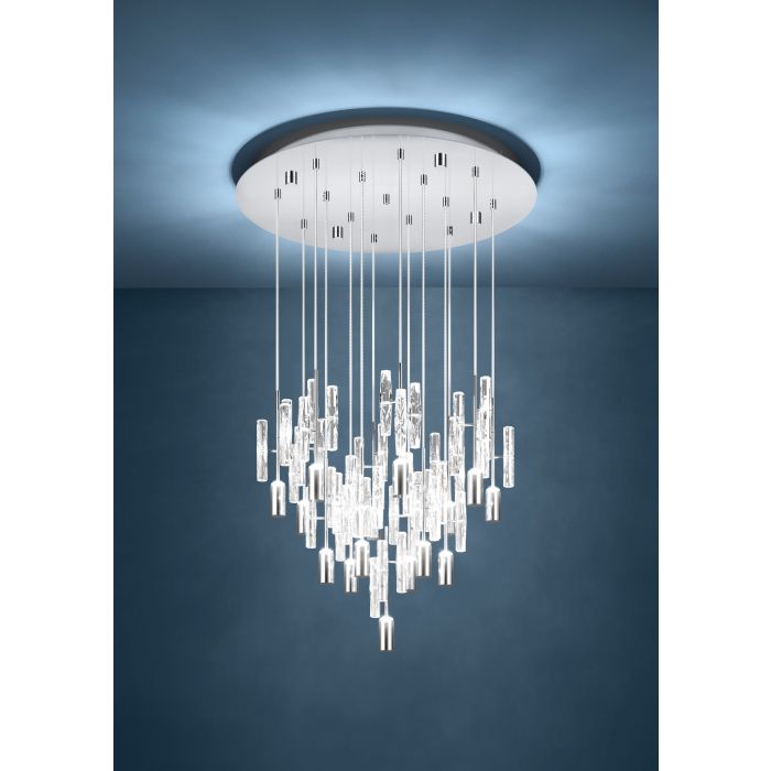 ALEMDINA H/L 15X2.1W LED TRI-COL CHR