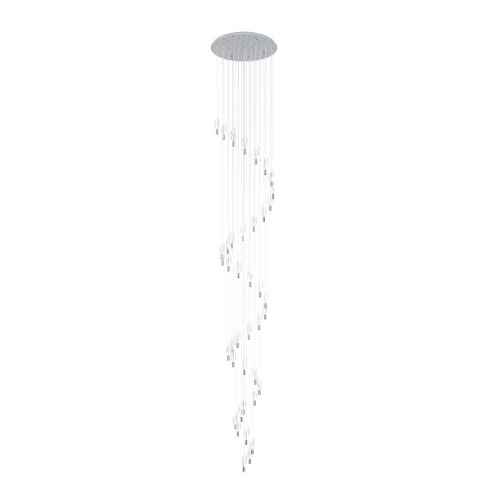 ALEMDINA H/L 40X 1.8W LED TRI-COL CHR