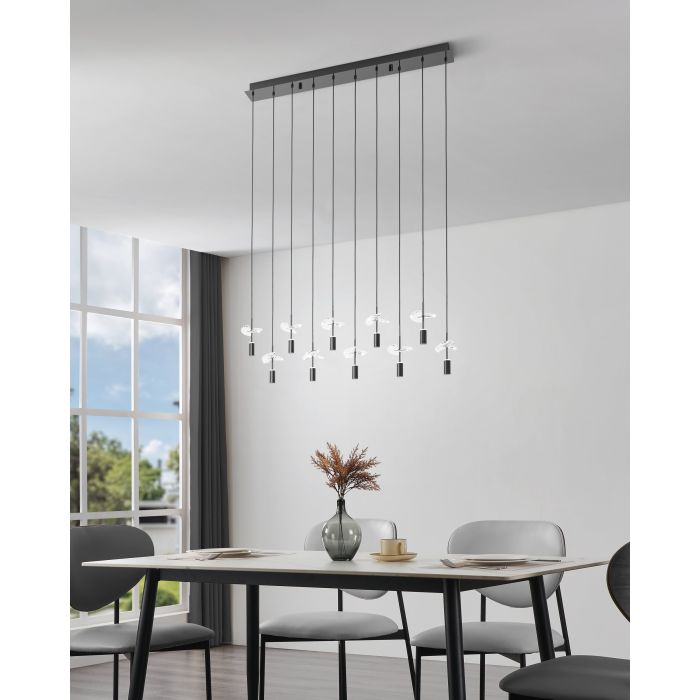 COMAREIRA H/L 10X2.1W LED TRI-COL NKL NERO
