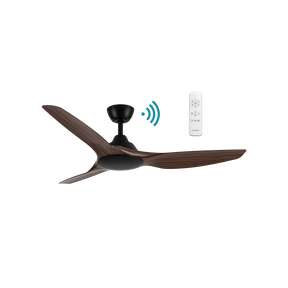 Impact DC 1320mm 3 ABS Blade WIFI & Remote Control Ceiling Fan Only Matt Black/Walnut