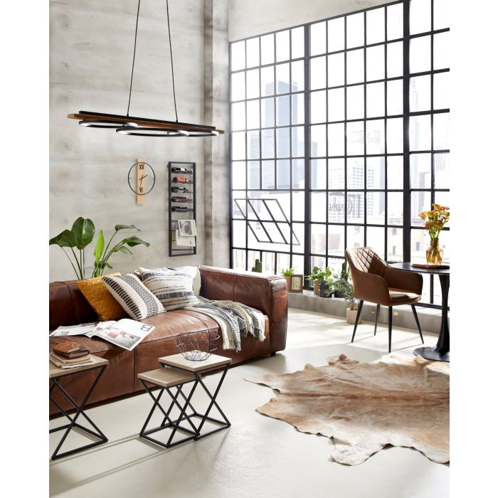 BOYAL H/L 40.5W LED 3000K BLK/RUSTIC WOOD