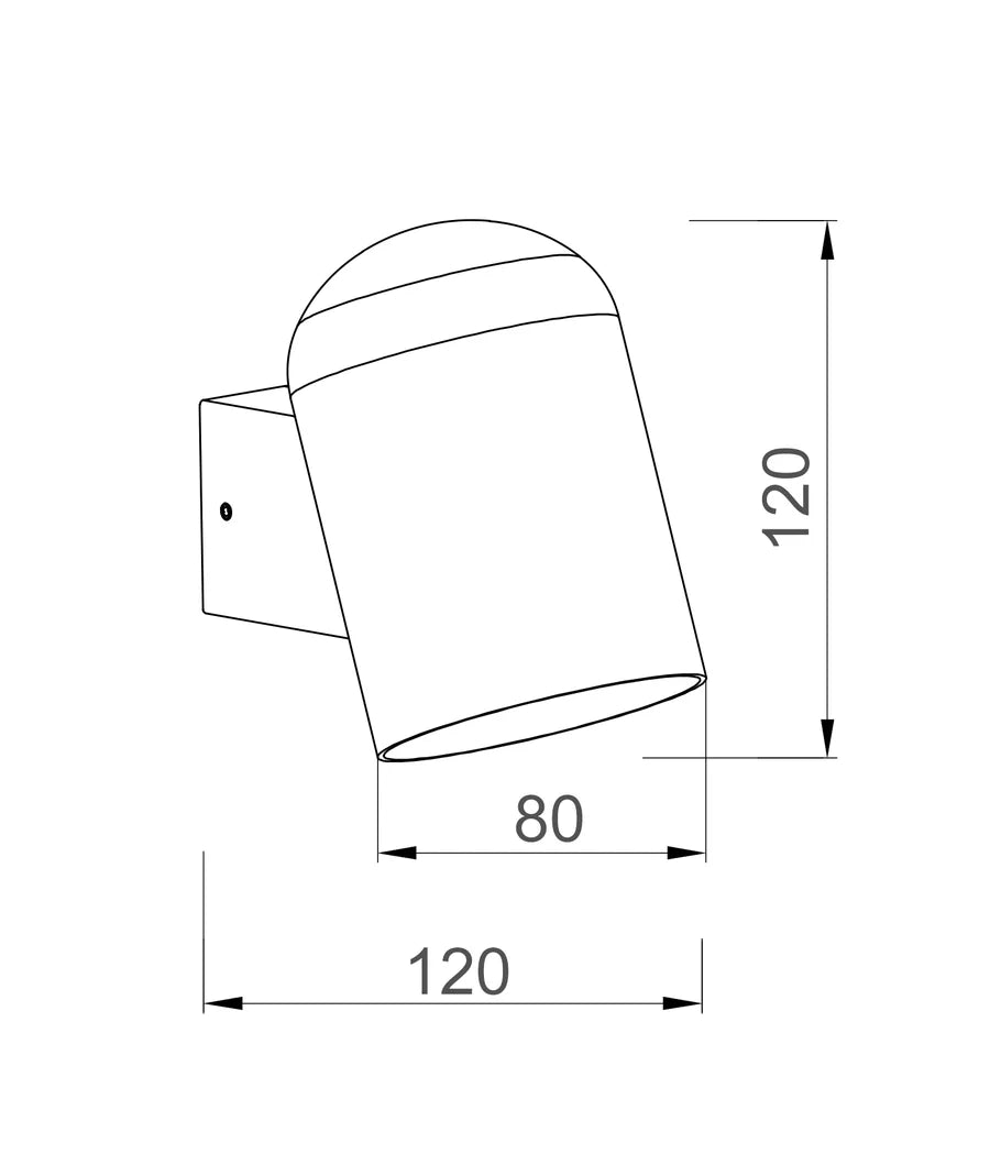 KEILA Exterior Oval Surface Mounted Wall Lights IP65