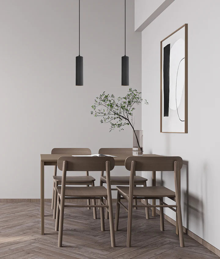 KOLONNE: Interior GU10 Ribbed Cylinder Pendant Lights