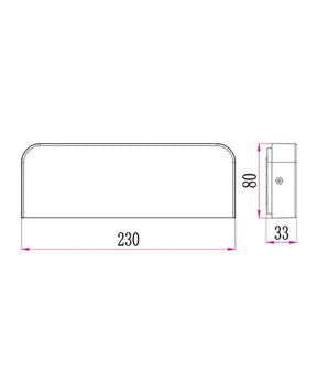 KUK LED Surface Mounted Rectangular Wall Lights IP54