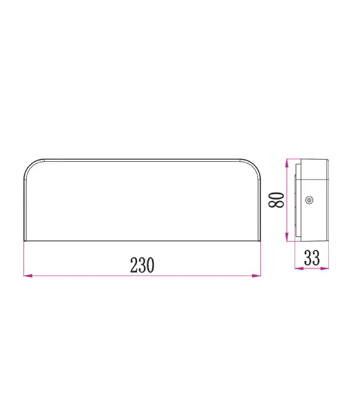 KUK LED Surface Mounted Rectangular Wall Lights IP54