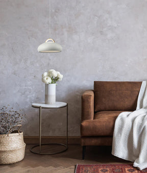 KUPOL: Interior LED Tri-CCT Dome with Brass Highlight Pendant Lights