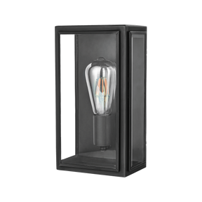 Kent Blk 1 Light E27 Brass Flush Wall Exterior