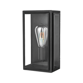 Kent Blk 1 Light E27 Brass Flush Wall Exterior