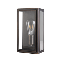 Kent Blk 1 Light E27 Brass Flush Wall Exterior