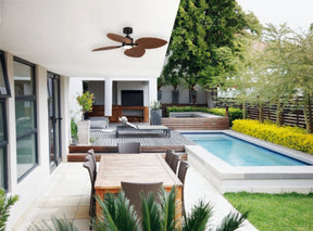 Kingston DC 1260mm 4 ABS Blade WIFI Remote Control Ceiling Fan with Variable Dim 24w CCT LED Light Old Bronze