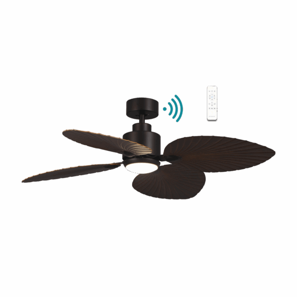 Kingston DC 1260mm 4 ABS Blade WIFI Remote Control Ceiling Fan with Variable Dim 24w CCT LED Light Old Bronze