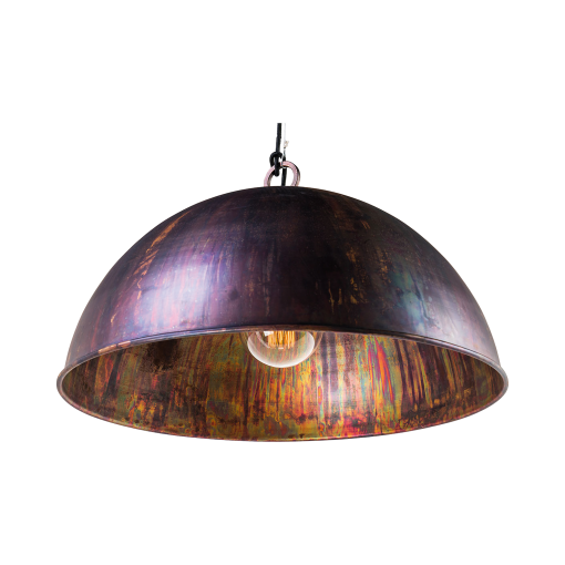Kingston 1 Light Large 60CM E27 Dome Pendant Acid Copper Wash