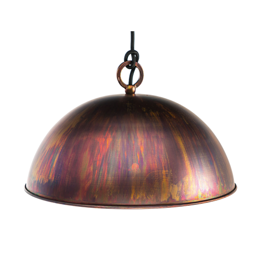 Kingston 1 Light Small 35CM E27 Dome Pendant Acid Copper Wash