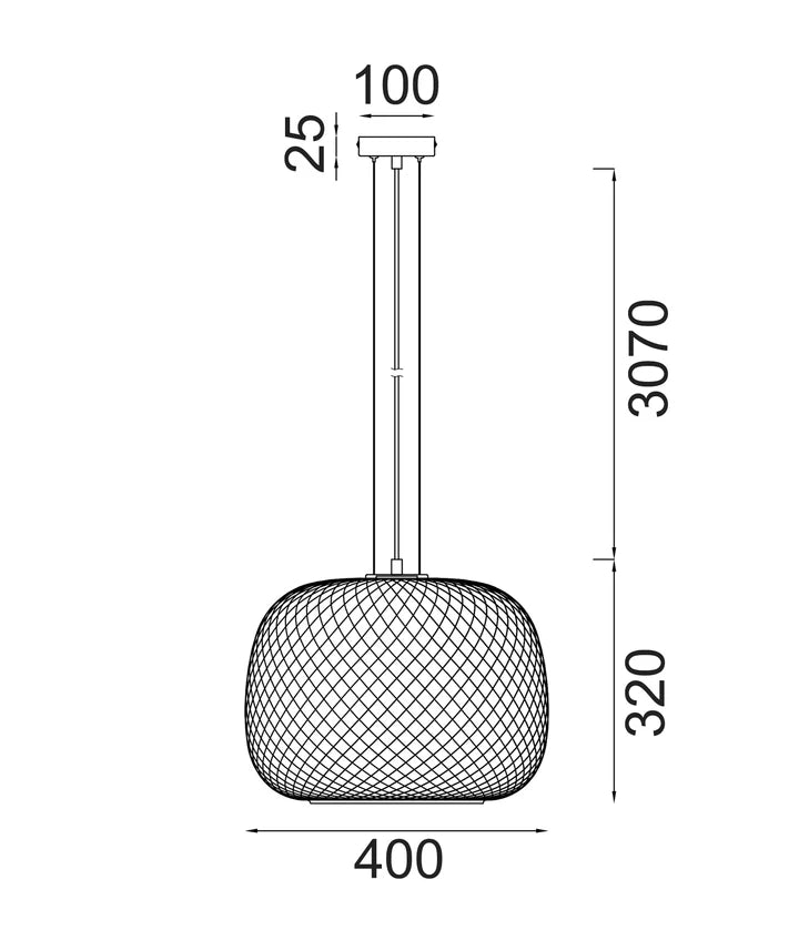 LABU: Interior Dome Glass with Segments Pendant Lights