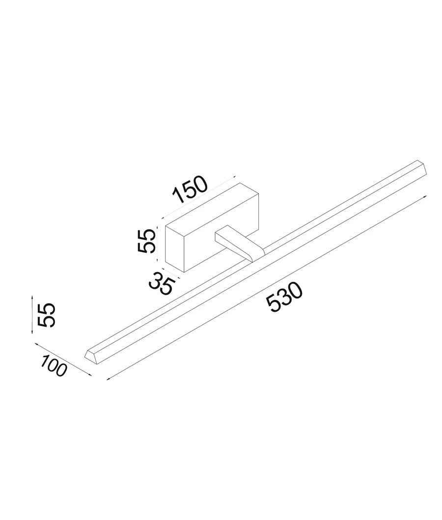 LINEAL Interior LED Tri-CCT Dimmable Vanity / Picture Wall Lights IP44 (L530mm)