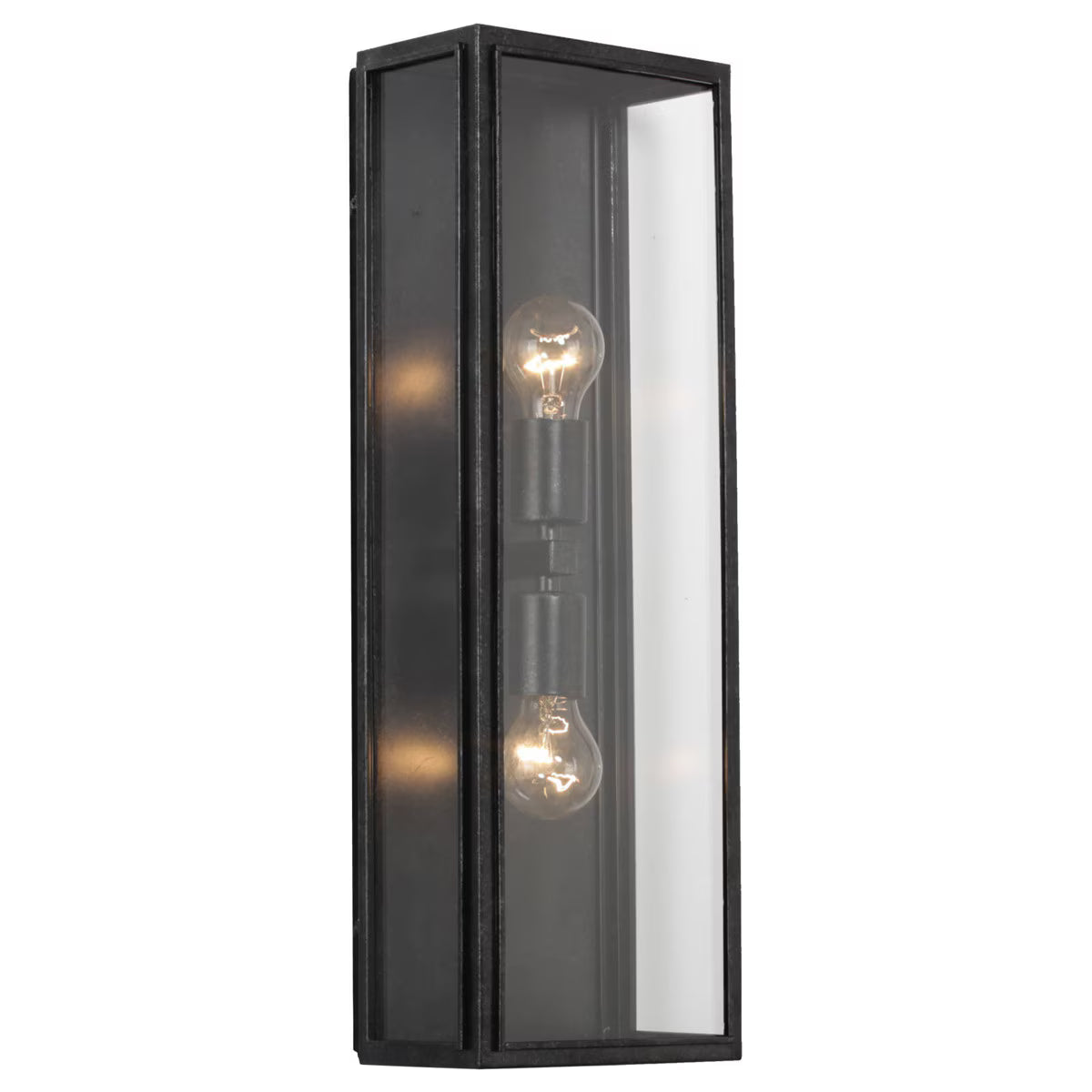 Plaza 2 Light Outdoor Wall Sconce Antique Black