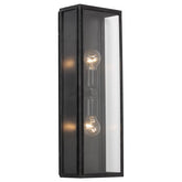 Plaza 2 Light Outdoor Wall Sconce Antique Black