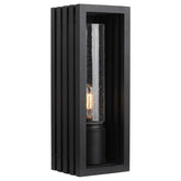 Portico Medium Outdoor Wall Sconce Matte Black
