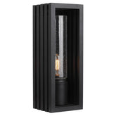 Portico Small Outdoor Wall Sconce Matte Black