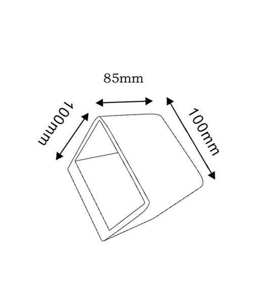 LONDON City Series LED Interior Matte White Cube Up/Down Wall Light