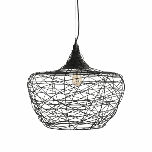 Weave L 1 Light Large 58cm E27 Woven Iron Pendant
