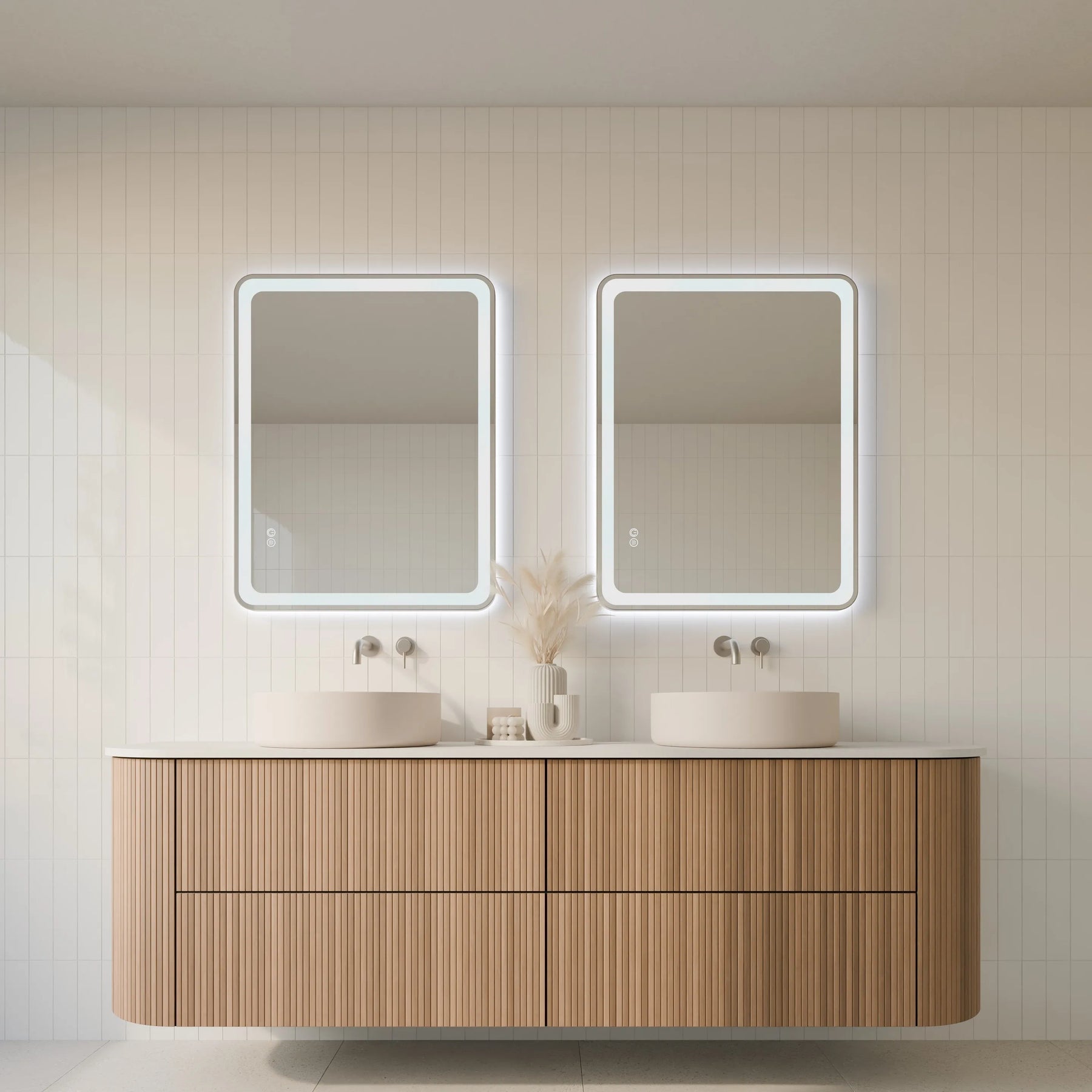Framed LUME S Front & Backlit Bathroom Mirror