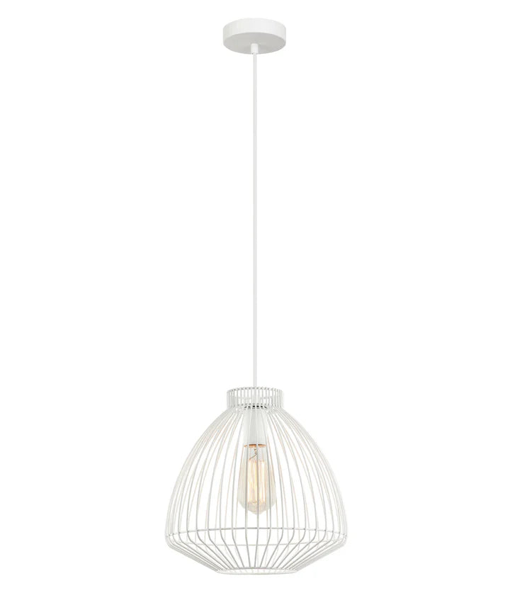 MANU: Modern Interior Cone (Concave) Wire Cage Pendant Lights