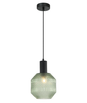 MARACA: Interior Glass Jar With Quadrilateral Segment Pendant Lights