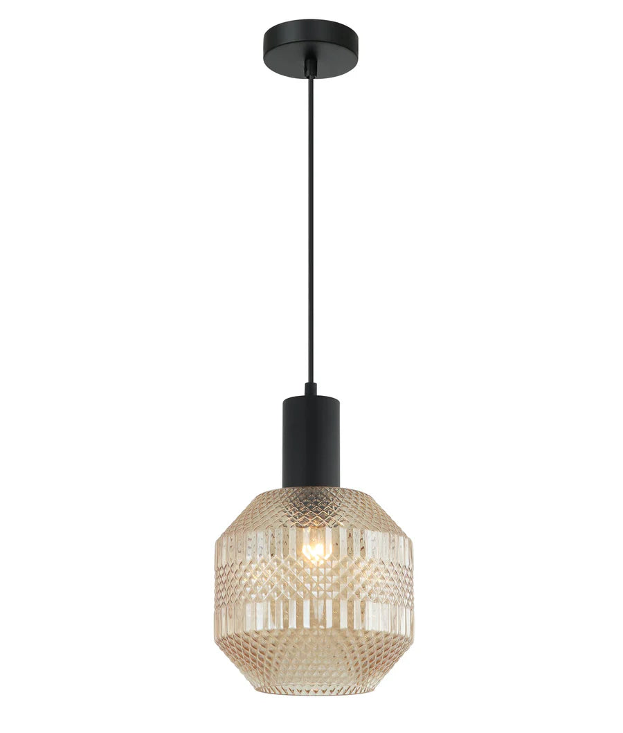 MARACA: Interior Glass Jar With Quadrilateral Segment Pendant Lights