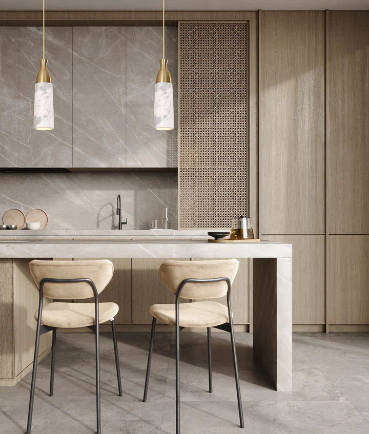 MARMOL: Interior Marble Cylinder Pendant Lights