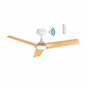 Cordoba DC 1320mm 3 ABS Blade WIFI & Remote Control Ceiling Fan Only Matt White/Oak
