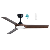 Alpine DC 1320mm 3 ABS Blade WIFI & Remote Control Ceiling Fan with Variable Dim 18w CCT LED Light Matt Black