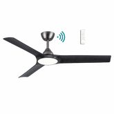 Alpine DC 1320mm 3 ABS Blade WIFI & Remote Control Ceiling Fan with Variable Dim 18w CCT LED Light Pewter/Charcoal