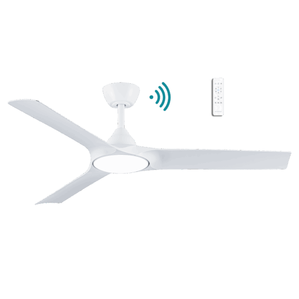 Alpine DC 1320mm 3 ABS Blade WIFI & Remote Control Ceiling Fan with Variable Dim 18w CCT LED Light Matt White