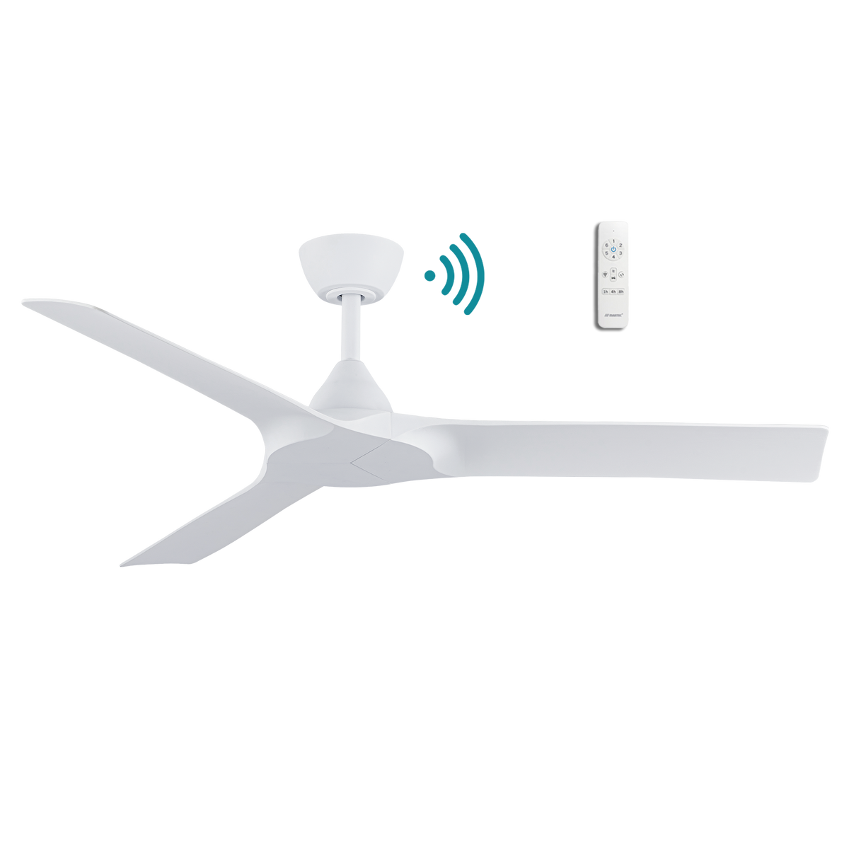 Alpine DC 1320mm 3 ABS Blade WIFI & Remote Control Ceiling Fan Only Matt White