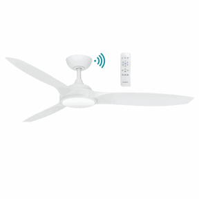 Newport DC 1420mm 3 ABS Blade WIFI & Remote Control Ceiling Fan with Variable Dim 18w CCT LED Light Matt White