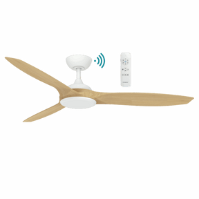 Newport DC 1420mm 3 ABS Blade WIFI & Remote Control Ceiling Fan Only White/Oak