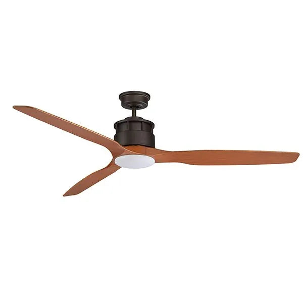 Governor 1520mm 3 Blade Ceiling Fan with 15w Tricolour LED Light Old Bronze Motor Teak Blade