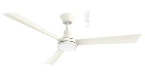 Riviera DC 1320mm 3 ABS Blade WIFI & Remote Control Ceiling Fan with Variable Dim 15w CCT LED Light Matt White