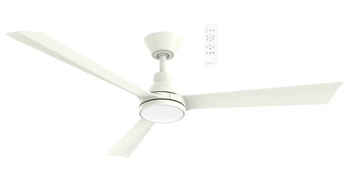 Riviera DC 1320mm 3 ABS Blade WIFI & Remote Control Ceiling Fan with Variable Dim 15w CCT LED Light Matt White