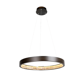 Margo 60CM GRA Single Tier 30W 3K LED Adjustable Crystal Pendant