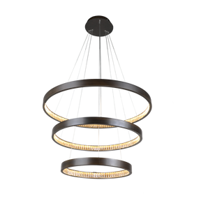 Margo 100+80+60 GRA 3 Tier 110W 3K LED  Adjustable Crystal Pendant