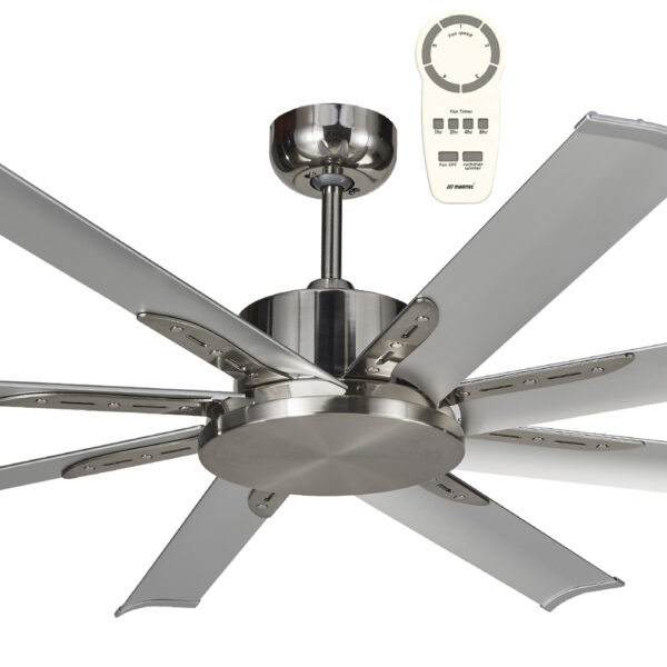 Albatross Mini DC 1650mm 65 8 Blade Remote Control Ceiling Fan Brushed Nickel