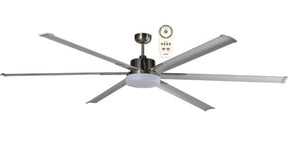 Albatross DC Remote Control Ceiling Fan Motor Only Pack with 24w Tricolour LED Light Brushed Nickel