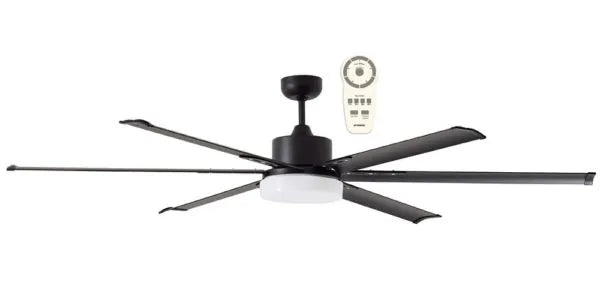 Albatross DC Remote Control Ceiling Fan Motor Only Pack with 24w Tricolour LED Light Matt Black
