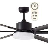 Albatross DC Remote Control Ceiling Fan Motor Only Pack with 24w Tricolour LED Light Matt Black