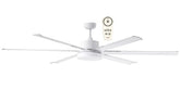 Albatross DC Remote Control Ceiling Fan Motor Only Pack with 24w Tricolour LED Light White